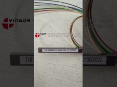 1x9 فیبر نوری PLC Splitter 50٪: 50٪ نسبت عدم تعادل شکاف با کانکتورهای SC APC