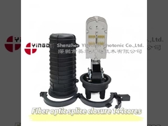 GJS-9501B 144 هسته گرما کوچک شدن گنبد فیبر نوری Splice بسته شدن 1 بیضی 4ports Arial قطب دیوار نصب