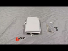 4 پورت UV مقاومت در برابر آب و هوا FTTH فیبر پایان جعبه 4 فیبر SC دیوار نصب جعبه