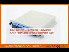 فايبر نوري PLC Splitter 1x8 LGX ماژول، CATV فايبر نوري ترمينال جعبه ورودی نوع