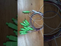 فیبر نوری PLC Splitter 1x8 با کانکتور SC رنگی تک حالت برای شبکه PON XGPON