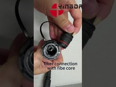 PDLC / DLC GYFJH 4 هسته سیم پیچ فیبر نوری LC استفاده در فضای باز