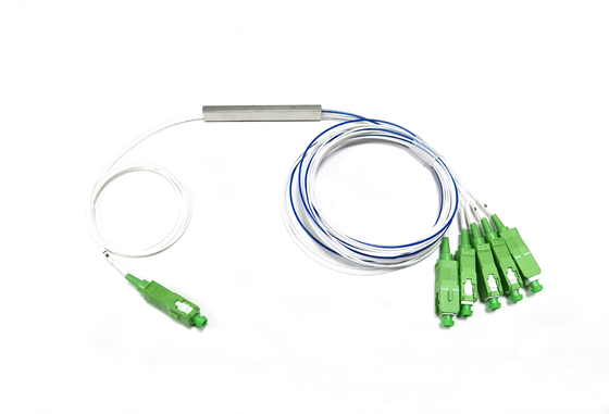 خرید FTTR Passive 1:5 Unbalanced Mini Blockless Fiber Optic Splitter PLC SC 1X5 70/30 60/40 تولید آنلاین