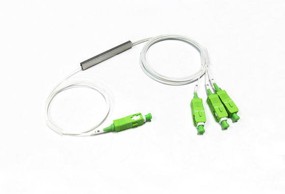 خرید کانکتور 1x3 فیبر نوری PLC Splitter تک حالته G657A SC APC کانکتور 1260 - 1650 نیوتن متر تولید آنلاین
