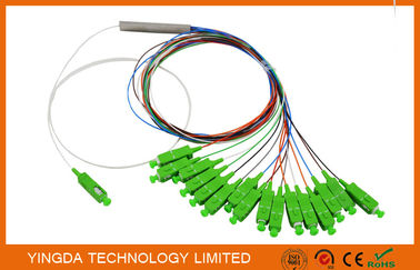 خرید پهنای باند FTTH آداپتور 1 × 16،1: 16 فیبر نوری PLC ریزپردازنده 900um SC اتصالات APC تولید آنلاین
