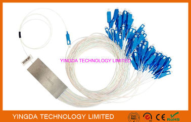 خرید شکاف فیبر بدون بلوک SC/APC FTTH 1x16 PLC Splitter Single Mode 900um LSZH تولید آنلاین