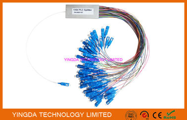خرید FTTH 1x64 PLC اسپلیتر SC/APC سیمپلکس اتصال لوله فولادی LSZH G657A تولید آنلاین