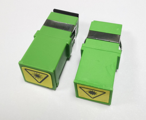 خرید آداپتور فیبر نوری SC APC SM Simplex Shutter بدون فلنج سبز تولید آنلاین
