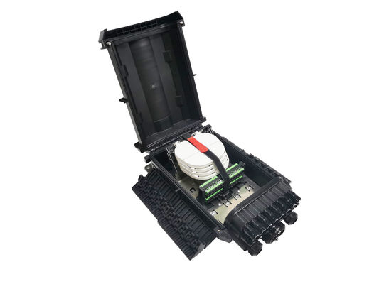 خرید IP68 16Ports جعبه فیبر کابل مشترک، جعبه فیبر نوری فیبر نوری سیاه و سفید در فضای باز تولید آنلاین
