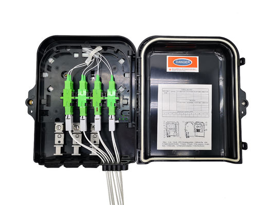 خرید IP65 فیبر نوری جعبه تقسیم 3In 8Out جعبه توزیع نوری بیرونی 1 8 سیاه قطعه قطعه قطعه قطعه کابل تولید آنلاین