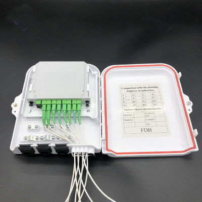 خرید 1*8 ماژول شکاف FTTH جعبه شکاف فیبر نوری کابل بریده نشده ABS ضد شعله سفید UL94 V0 تولید آنلاین