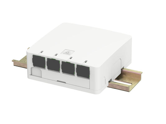 خرید 4 پورت جعبه پایانی فیبر داخلی کوچک برای 35mm DIN Rack نصب شده تولید آنلاین