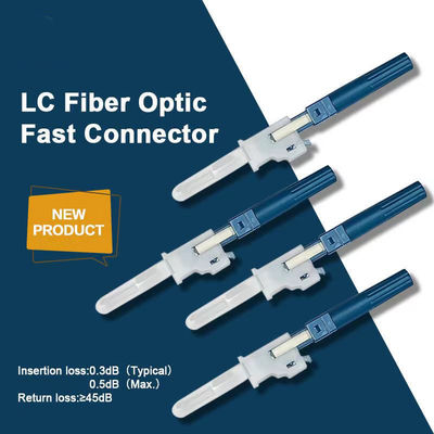 خرید LC Fast Connector Field Installable Connector SM 2*1.6mm کابل قطره صاف آبی تولید آنلاین