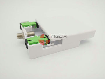 خرید 2 پورت سوکت پانل برای SC آداپتور فیبر فیبر نوری ترمینال جعبه سفید ABS FTTH تولید آنلاین
