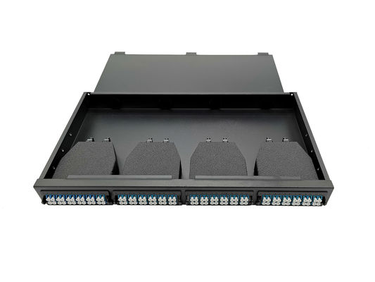 خرید 1U MTP MPO Cable Patch Panel for Storage Area Network-Fiber Channel (پنجره پیچ کابل های MPO برای شبکه های فیبر) تولید آنلاین