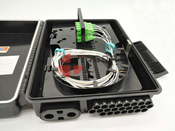 خرید 2 در 24 جعبه Splitter جعبه فیبر نوری پلاستیکی Black برای 1x16 با آداپتور SC / APC تولید آنلاین