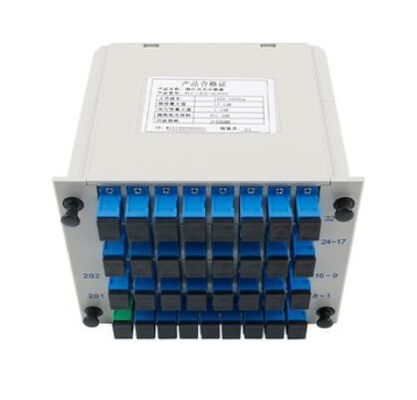 خرید عملکرد دقیق Splitter فیبر تک حالت PLC 1x32 نوع عمودی SC UPC APC Connector تولید آنلاین