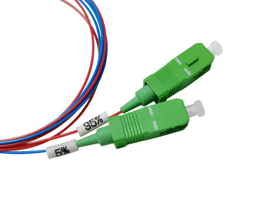 خرید فیبر نوری FBT Splitter 1: 2 5٪ 95٪ نسبت دو پنجره ای استقرار بالا و قابلیت اطمینان نسبت اتصال دقیق برای FTTH تولید آنلاین