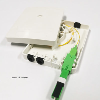 خرید 2SC Port Fiber Optic Termination Box for FTTH PON Plastic Optical Rosette SC LC Adapters باکس پایانی فیبر نوری پورت 2SC برای آداپتورهای FTTH PON پلاستیکی تولید آنلاین
