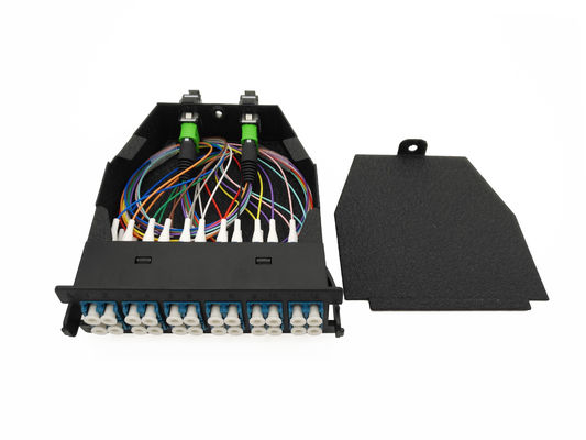 خرید کابل MTP MPO 12 فایبر کاست با کانکتور LC مرد و زن برای پانل پچ تولید آنلاین