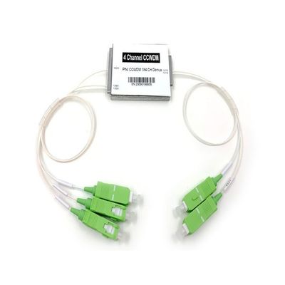 خرید ماژول CWDM 4CH 1270 1290 1310 1330nm با SC APC، لوله شل 0.9 میلی‌متری سفید، 0.5 متر تولید آنلاین