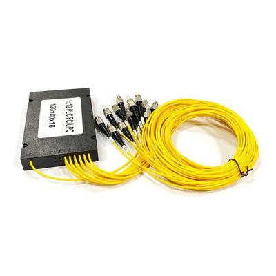 خرید جعبه توزیع کننده فیبر نوری با کانکتور FC 1x12 FTTH با کیفیت بالا، جعبه ABS، اسپلیتر PLC برای پنل پچ رک تولید آنلاین