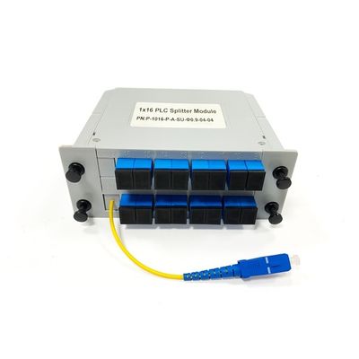 خرید Fiber optic PLC splitter modular 1:16 1 to 16 SC/UPC  Cassette Card  with 2.0mm 1m Yellow Pigtail تولید آنلاین