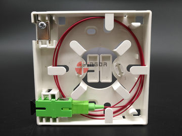خرید SC / APC Wall Mount Fiber Termination Box سوکت پنل 2 پورت با گیره فلزی کابل تولید آنلاین