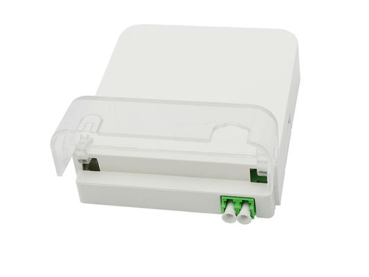 خرید 2 پورت LC / APC دوبلکس FTTH فیبر نوری ترمینال جعبه دیواری IP54 داخلی ABS + کامپیوتر تولید آنلاین