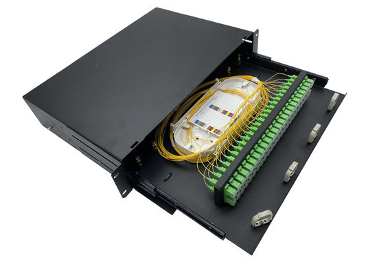 خرید پچ پنل فیبر نوری E2000 SC 48 Port ODF 480mm تولید آنلاین
