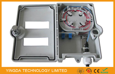 خرید 2/4 FTTX FTTX جعبه خروجی فیبر فضای باز دیوار کوه با مواد PC / ABS تولید آنلاین