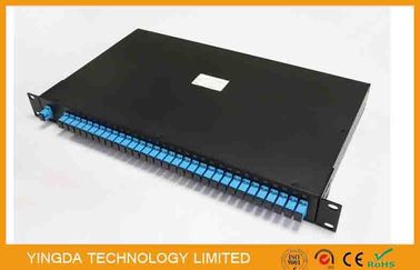 خرید رک کوه 19 "1 * 32 فیبر نوری PLC شکاف، Planar Lightwave Splitter مدار تولید آنلاین