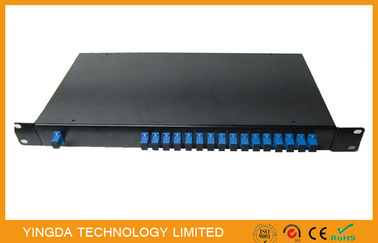 خرید اپن PLC فیبر نوری قدرت تقسیم 1x16 1260-1650nm در 19 "رم کوه 2 میلی متر کابل اسمی تولید آنلاین