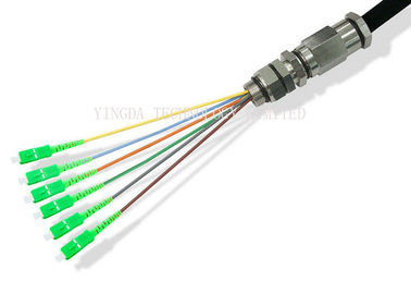 خرید Fiber Optic Pigtails 6 Core SC / APC singlemode 9/125 um OS2 LSZH 15 Meter 0.9mm for Outdoor Telecom تولید آنلاین