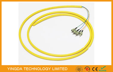 خرید ODF فیبر نوری فیبر نوری Pigtail 4 هسته LSZH 0.9MM زرد، Single Mode Pigtail تولید آنلاین