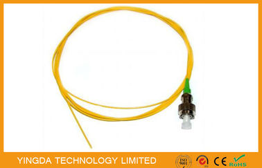 خرید 1.5M 0.9mm زرد فیبر نوری کابل APC FC Pigtail SM سبز بوت برای مخابرات تولید آنلاین