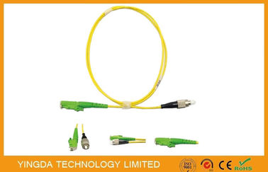 خرید E2000 / APC - FC / UPC SM SX 3.0mm 3M فیبر نوری پچ بند ناف LSZH زرد تولید آنلاین