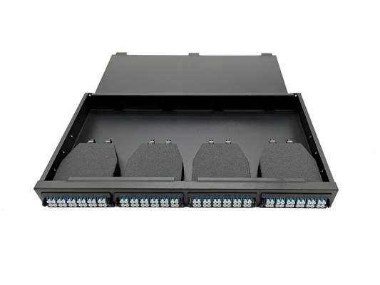 خرید 1U Rack Mount MTP MPO Patch Panel 19 اینچی ODF 96 فیبر نوری MPO LC کابل تولید آنلاین