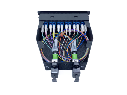 خرید کابل چند حالته 12 24 فیبر MPO MTP کاست پلاستیکی OM3 10G Aqua Male تولید آنلاین
