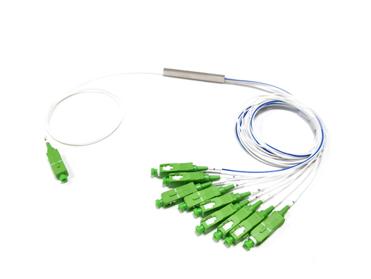 خرید ۷۰/۳۰ PLC Splitter غیر متعادل فیبر نوری PLC Splitter تک حالت SC APC G657A1 1x9 PLC Splitter تولید آنلاین