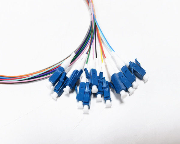 LC UPC 12 Cores  Fiber Optic Pigtail Cable Simplex 900um  SX 0.5M LSZH