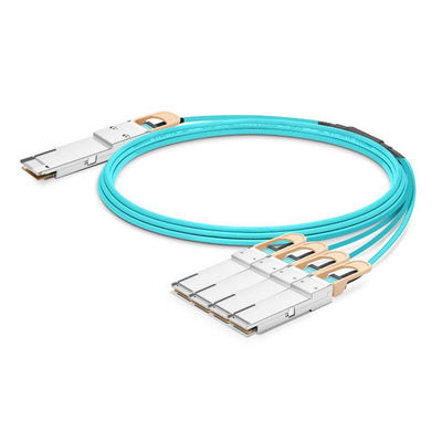 سرعت بالا 400G QSFP-DD به 2x200G QSFP56 کابل AOC Breakout کابل نوری فعال