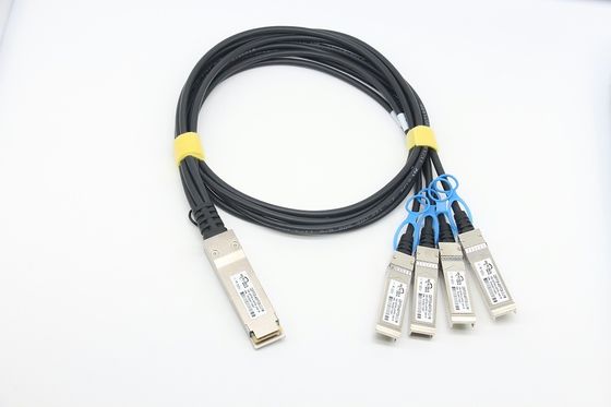 100G QSFP28 به 4x25G SFP28 DAC کابل دو قطبی مستقیم متصل مواد مس سازگار با سیسکو