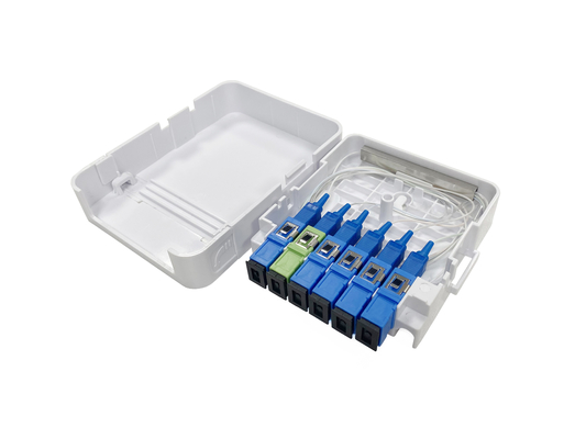 جعبه پایان فیبر نوری با 1X5 Splitter برای FTTH خانه و بیرونی دیوار نصب شده