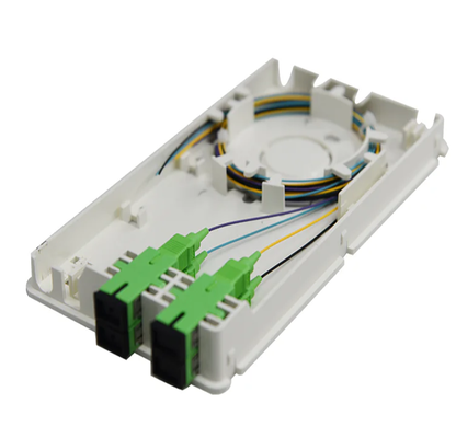 جعبه ترمینال FTTH 4 هسته واحد فیبر ABS پلاستیکی دیوار نصب شده فیبر نوری جعبه پایان